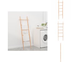 vidaXL Handdoekenladder - Handdoekenladders - Handdoeken Ladder - Rek - Handdoekenladder 170 cm massief walnotenhout