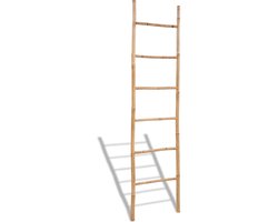 vidaXL - Handdoekenladder - met - 6 - sporten - bamboe
