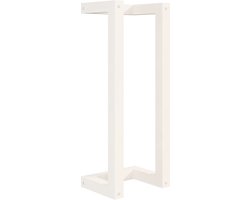 vidaXL - Handdoekenrek - 23x18x60 - cm - massief - grenenhout - wit