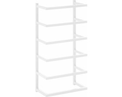 vidaXL - Handdoekenrek - 24x12x48 - cm - staal - wit
