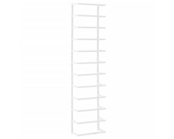vidaXL - Handdoekenrek - 24x12x96 - cm - staal - wit