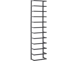vidaXL - Handdoekenrek - 24x12x96 - cm - staal - zwart