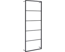 vidaXL - Handdoekenrek - 45x10x115 - cm - staal - zwart