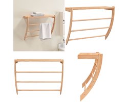 vidaXL - Handdoekenrek - 60x25,5x49 - cm - massief - walnotenhout