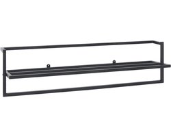 vidaXL - Handdoekenrek - 95x25x22 - cm - ijzer - zwart