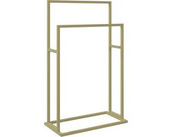vidaXL - Handdoekenrek - vrijstaand - 48x24x78,5 - cm - ijzer - goudkleurig
