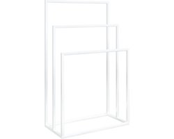 vidaXL - Handdoekenrek - vrijstaand - 48x24x79 - cm - ijzer - wit