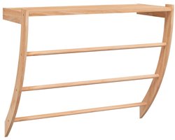 vidaXL Handdoekenrek Walnotenhout 60x25,5x49 cm Walnothout Handdoekenrek - Badkamerspiegel - Houten Handdoekenhaak - Vintage Handdoekenrek - Badkamer Accessoires