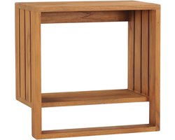 vidaXL - Handdoekenrek - wandmontage - 35x20x35 - cm - massief - teakhout
