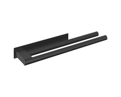 vidaXL - Handdoekenrek - Zwart - 40 - x - 9 - x - 4 - cm - Roestvrij - staal