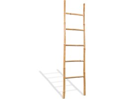 vidaXL - Handdoekladder - met - 5 - sporten - 150 - cm - bamboe