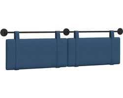 vidaXL - Hangend - hoofdbord - Blauw - Stof