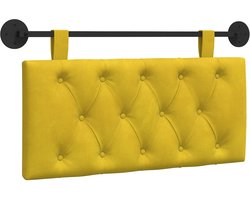 vidaXL - Hangend - hoofdbord - Geel - Fluweel
