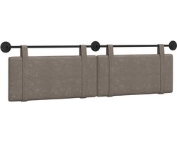 vidaXL - Hangend - hoofdbord - Grijs - Antiek - PU