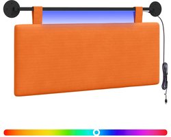 vidaXL - Hangend - hoofdbord - Oranje - Corduroy - stof