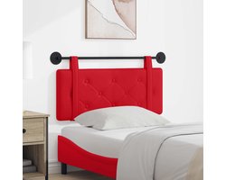 vidaXL - Hangend - hoofdbord - Rood - Kunstleer