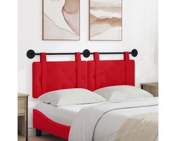 vidaXL - Hangend - hoofdbord - Rood - Kunstleer