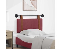 vidaXL - Hangend - hoofdbord - Wijnrood - Antiek - PU