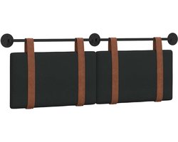 vidaXL - Hangend - hoofdbord - Zwart - Antiek - PU