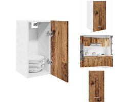 vidaXL Hangende Kast - Hangende Kasten - Keukenkast - Opbergkast - Hangkast 30x31x60 cm bewerkt hout oud houtkleurig