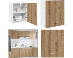 vidaXL Hangkast 50x31x60 cm bewerkt hout artisanaal eikenkleur - Hangende Kast - Hangende Kasten - Keukenkast - Opbergkast