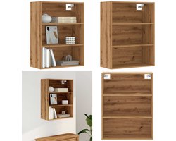 vidaXL Hangkast 69,5x32,5x90 cm artisanaal eikenkleur - Hangkast - Hangkasten - Hangende Kast - Kastje