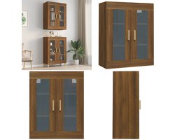 vidaXL Hangkast 69,5x34x90 cm bruin eikenkleur - Hangkast - Hangkasten - Hangende Kast - Kastje