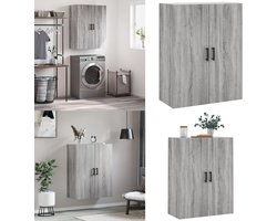 vidaXL Hangkast 69,5x34x90 cm grijs sonoma eikenkleurig - Wandkast - Wandkasten - Hangkast - Hangende Kast