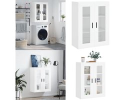 vidaXL Hangkast 69,5x34x90 cm wit - Wandkast - Wandkasten - Hangkast - Hangende Kast