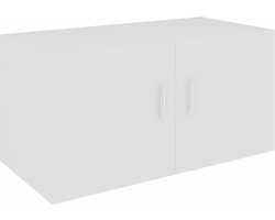 vidaXL - Hangkast - 80x39x40 - cm - bewerkt - hout - wit