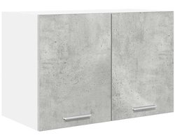 vidaXL - Hangkast - Beton - Grijs - en - Wit - 60 - x - 31 - x - 40 - cm - Bewerkt - hout