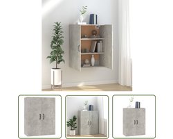 vidaXL Hangkast - Betongrijs - 69,5x34x90 cm Hangkast - Wandkast - Beton Grijs - Houten Kast - Opbergkast