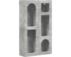 vidaXL - Hangkast - ELST - Beton - Grijs - 59 - x - 20 - x - 100 - cm - Bewerkt - hout