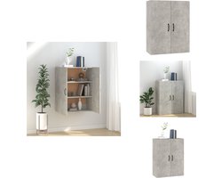 vidaXL Hangkast - Hangkasten - Hangende Kast - Kastje - Hangkast 69,5x34x90 cm bewerkt hout betongrijs