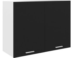 vidaXL - Hangkast - Lyon - 80x31x60 - cm - bewerkt - hout - zwart