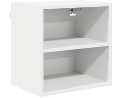 vidaXL - Hangkast - met - opslag - Wit - 40 - x - 29,5 - x - 40 - cm - Bewerkt - hout