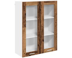 vidaXL - Hangkast - Oudhout - 80 - x - 31 - x - 100 - cm - Bewerkt - hout