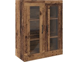 vidaXL - Hangkast - voor - aan - de - muur - Bruin - 69.5 - x - 34 - x - 90 - cm - Bewerkt - hout