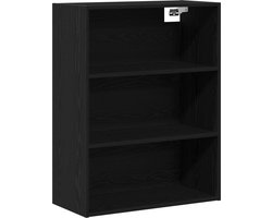 vidaXL - Hangkast - voor - aan - de - muur - Zwart - Eiken - 69.5 - x - 32.5 - x - 90 - cm