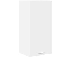vidaXL - Hangkast - Wit - 40 - x - 31 - x - 80 - cm - Bewerkt - hout