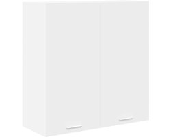 vidaXL - Hangkast - Wit - 80 - x - 31 - x - 80 - cm - Bewerkt - hout