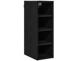 vidaXL - Hangkast - Zwart - eiken - 20 - x - 29,5 - x - 60 - cm - Bewerkt - hout
