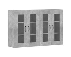 vidaXL Hangkasten 2 st bewerkt hout betongrijs