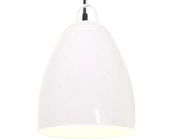 vidaXL Hanglamp industrieel rond 25 W E27 32 cm wit