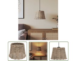 vidaXL Hanglamp - Plafondlampenkap - Plafondlampenkap Ø30x20 cm wicker bruin - Rieten Lampenkap - Wicker Lampenkap - Brown Lampshade