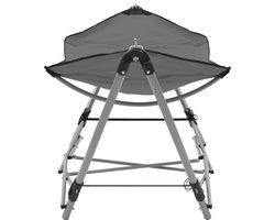 vidaXL Hangmat - Inklapbare standaard - Grijs Opvouwbare Hangmat - Hangmat - Tuinset - Buitendrank - Lounge Stoel