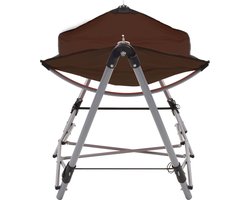 vidaXL Hangmat met Standaard - Bruin & Inklapbaar Hangmat - Opvouwbare Hangmat - Buitenhangmat - Tuinhengmat - Garden Hammock
