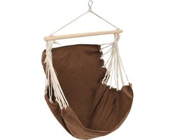 vidaXL - Hangstoel - bruin - (large)