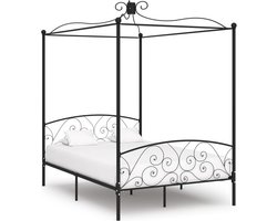 vidaXL - Hemelbedframe - metaal - zwart - 120x200 - cm