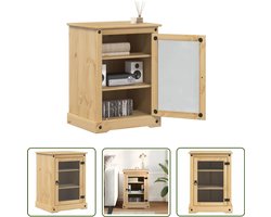 vidaXL Hifi-kast - Hifi-kasten - Stereo-kast - Stereokast - Hifi-meubel Corona 60x50x82 cm massief grenenhout